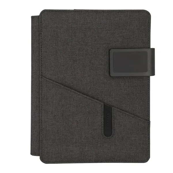 1.06" x 8.75" x 7" leatherette padfolio with spiral bound 50-page... from ASI 67866 Logomark/Valumark