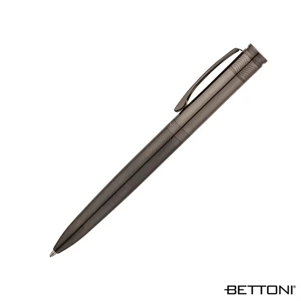 Brass ballpoint pen with twist-action mechanism, gunmetal plating, high-gloss lacquer finish... from ASI 67866 Logomark/Valumark