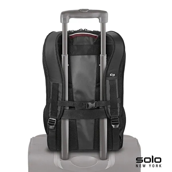 5.62" x 18.19" x 10.75" Solo Draft backpack with pocket for... from ASI 67866 Logomark/Valumark