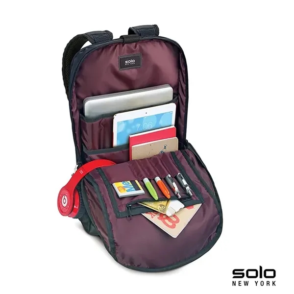 5.62" x 18.19" x 10.75" Solo Draft backpack with pocket for... from ASI 67866 Logomark/Valumark