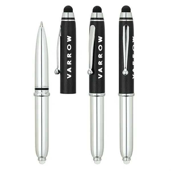 3-in-1 cap-off ballpoint pen with colored cap, chrome barrel and trims,... from ASI 67866 Logomark/Valumark / Valumark™
