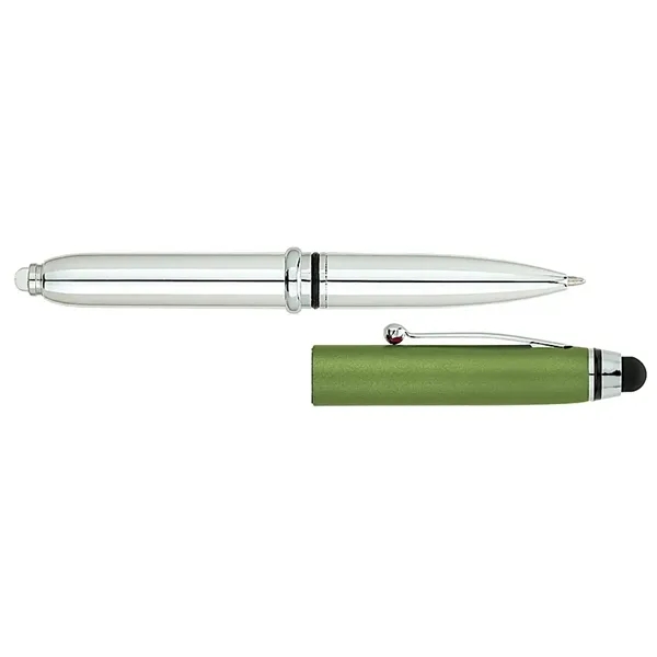 3-in-1 cap-off ballpoint pen with colored cap, chrome barrel and trims,... from ASI 67866 Logomark/Valumark / Valumark™
