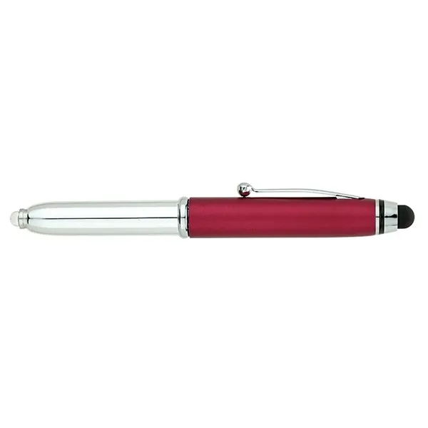 3-in-1 cap-off ballpoint pen with colored cap, chrome barrel and trims,... from ASI 67866 Logomark/Valumark / Valumark™