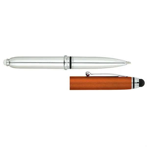 3-in-1 cap-off ballpoint pen with colored cap, chrome barrel and trims,... from ASI 67866 Logomark/Valumark / Valumark™