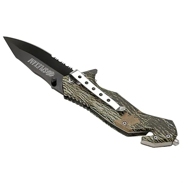 Nutwood Camo Rescue Knife... from ASI 67866 Logomark/Valumark