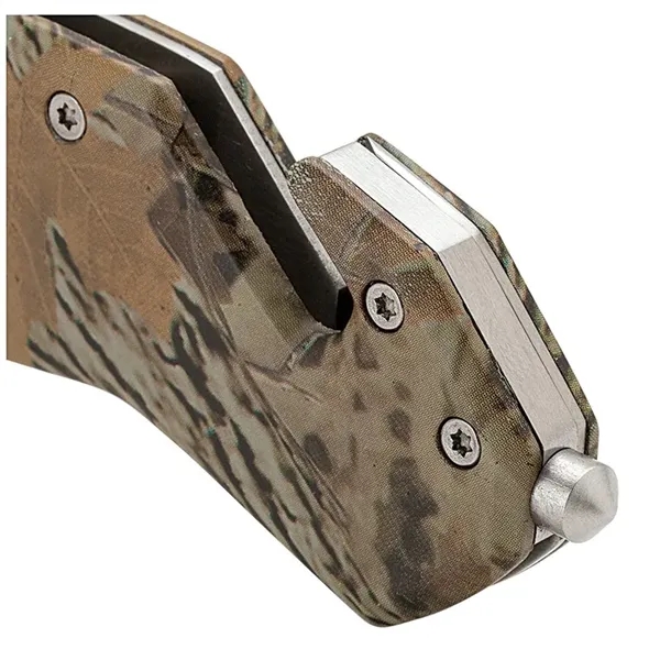 Nutwood Camo Rescue Knife... from ASI 67866 Logomark/Valumark