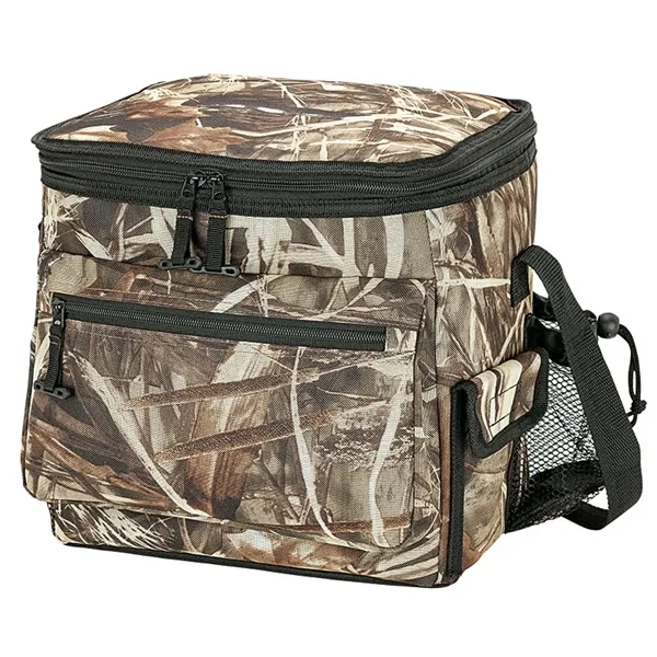 8.5" x 11.5" x 11" Huntington 24-can camo cooler with heat-sealed... from ASI 67866 Logomark/Valumark / Valumark™