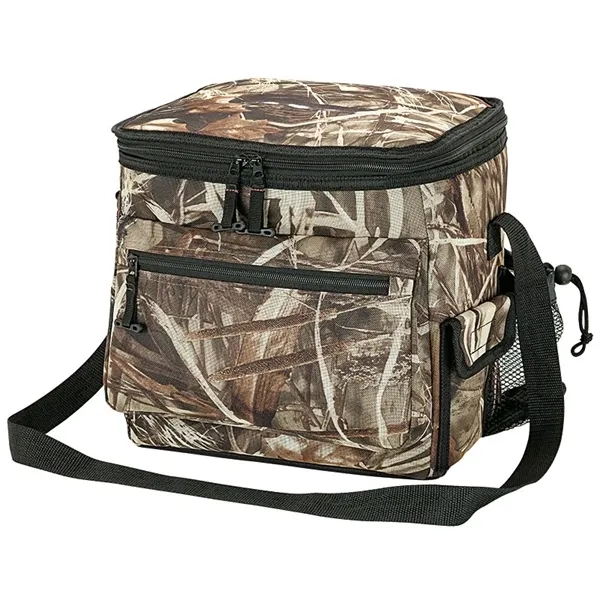8.5" x 11.5" x 11" Huntington 24-can camo cooler with heat-sealed... from ASI 67866 Logomark/Valumark / Valumark™