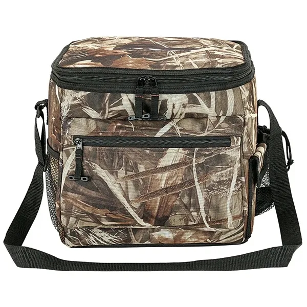 8.5" x 11.5" x 11" Huntington 24-can camo cooler with heat-sealed... from ASI 67866 Logomark/Valumark / Valumark™