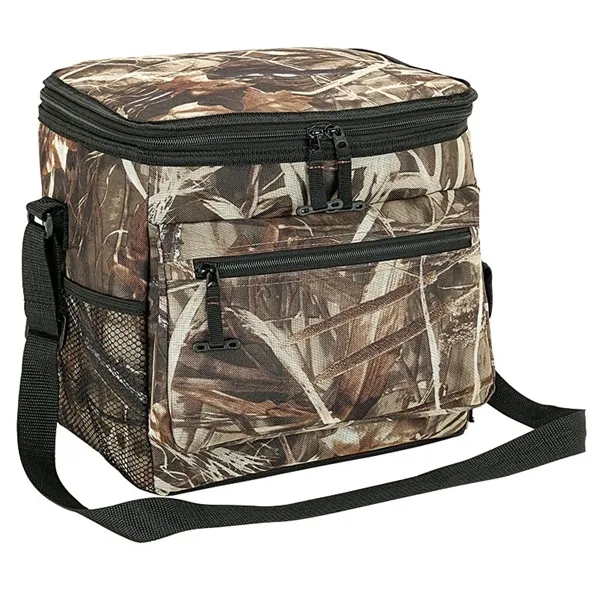 8.5" x 11.5" x 11" Huntington 24-can camo cooler with heat-sealed... from ASI 67866 Logomark/Valumark / Valumark™
