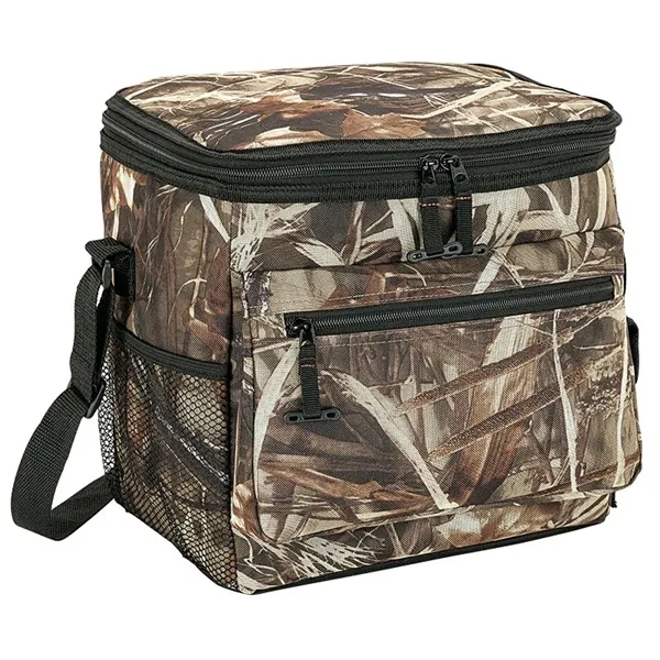 8.5" x 11.5" x 11" Huntington 24-can camo cooler with heat-sealed... from ASI 67866 Logomark/Valumark / Valumark™