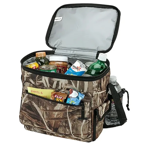 8.5" x 11.5" x 11" Huntington 24-can camo cooler with heat-sealed... from ASI 67866 Logomark/Valumark / Valumark™