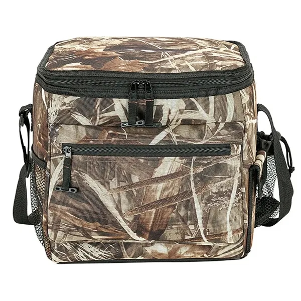 8.5" x 11.5" x 11" Huntington 24-can camo cooler with heat-sealed... from ASI 67866 Logomark/Valumark / Valumark™
