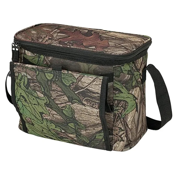 5.62" x 8.75" x 10.25" Huntwood camo 12-can cooler with heat-sealed... from ASI 67866 Logomark/Valumark