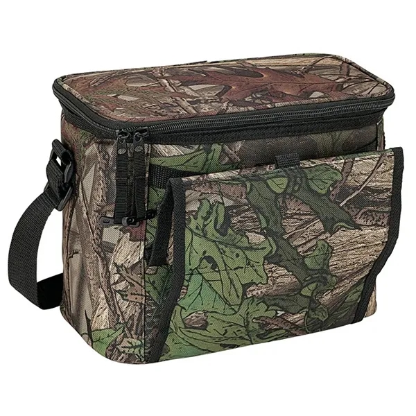 5.62" x 8.75" x 10.25" Huntwood camo 12-can cooler with heat-sealed... from ASI 67866 Logomark/Valumark