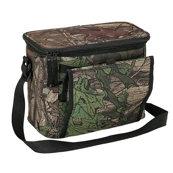 5.62" x 8.75" x 10.25" Huntwood camo 12-can cooler with heat-sealed... from ASI 67866 Logomark/Valumark