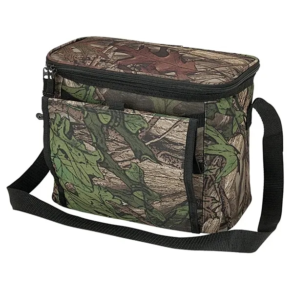 5.62" x 8.75" x 10.25" Huntwood camo 12-can cooler with heat-sealed... from ASI 67866 Logomark/Valumark