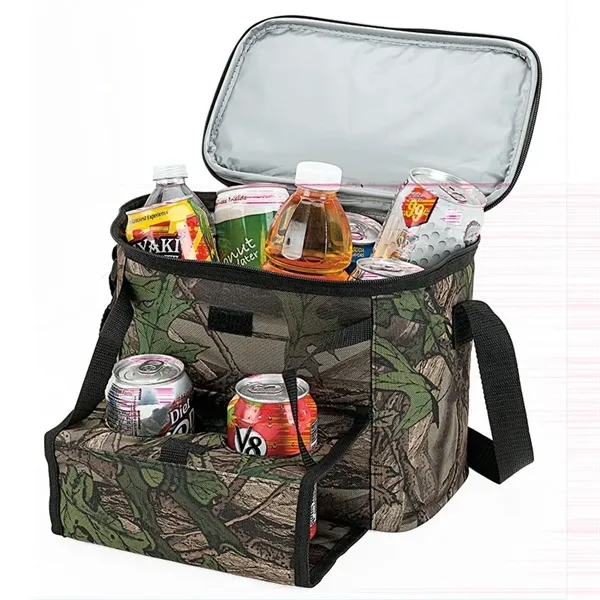 5.62" x 8.75" x 10.25" Huntwood camo 12-can cooler with heat-sealed... from ASI 67866 Logomark/Valumark