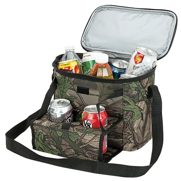 5.62" x 8.75" x 10.25" Huntwood camo 12-can cooler with heat-sealed... from ASI 67866 Logomark/Valumark