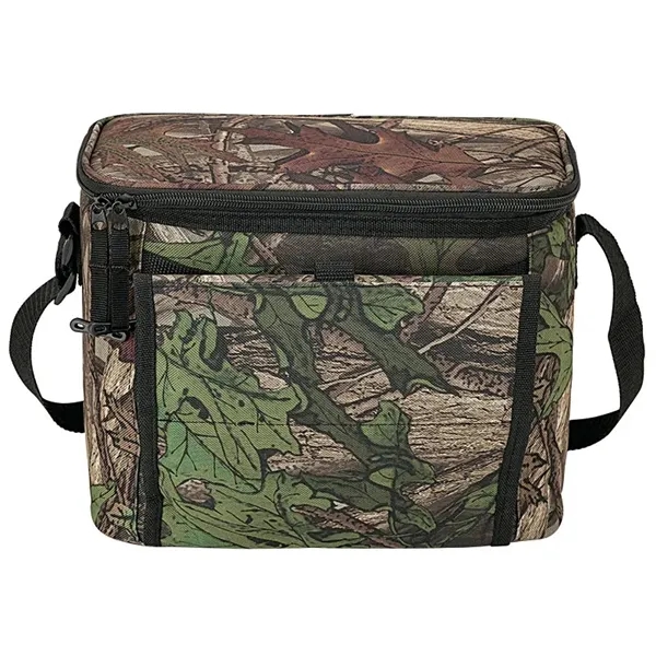 5.62" x 8.75" x 10.25" Huntwood camo 12-can cooler with heat-sealed... from ASI 67866 Logomark/Valumark