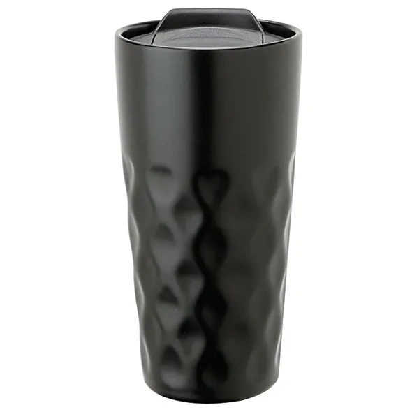 3.5" x 7" x 3.62" Nile 15-ounce double-wall ceramic tumbler with... from ASI 67866 Logomark/Valumark