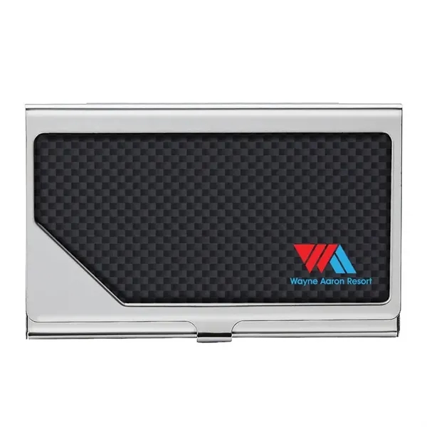 Carbon Fiber Pen, Business Card Case and Chrome Keyring Set... from ASI 67866 Logomark/Valumark