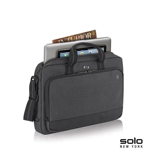 3" x 11.5" x 16" Solo Astor slim brief with padded... from ASI 67866 Logomark/Valumark