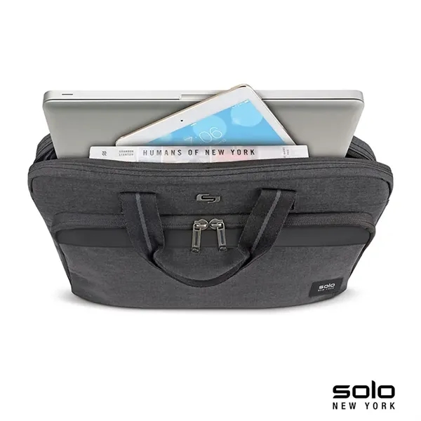 3" x 11.5" x 16" Solo Astor slim brief with padded... from ASI 67866 Logomark/Valumark