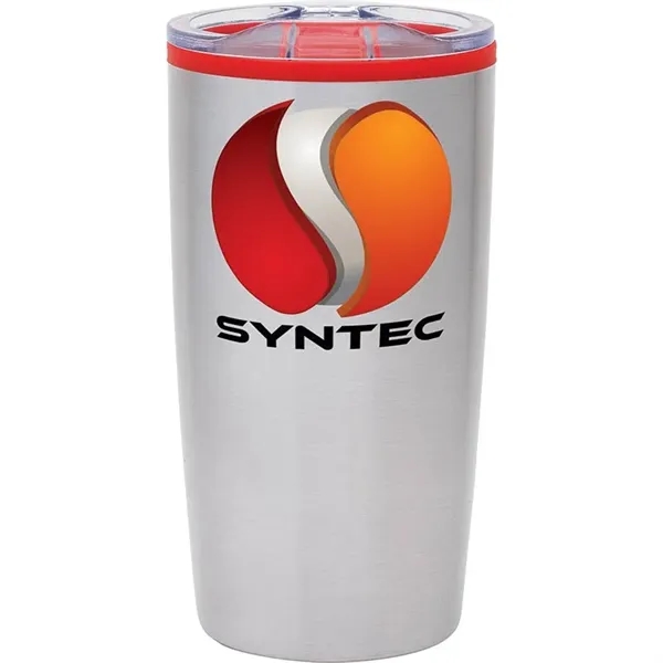 3.44" x 6.88" x 3.69" Outback 20-ounce double-wall stainless steel tumbler... from ASI 67866 Logomark/Valumark / Valumark™