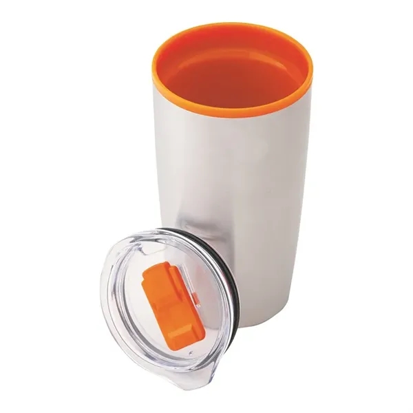 3.44" x 6.88" x 3.69" Outback 20-ounce double-wall stainless steel tumbler... from ASI 67866 Logomark/Valumark / Valumark™