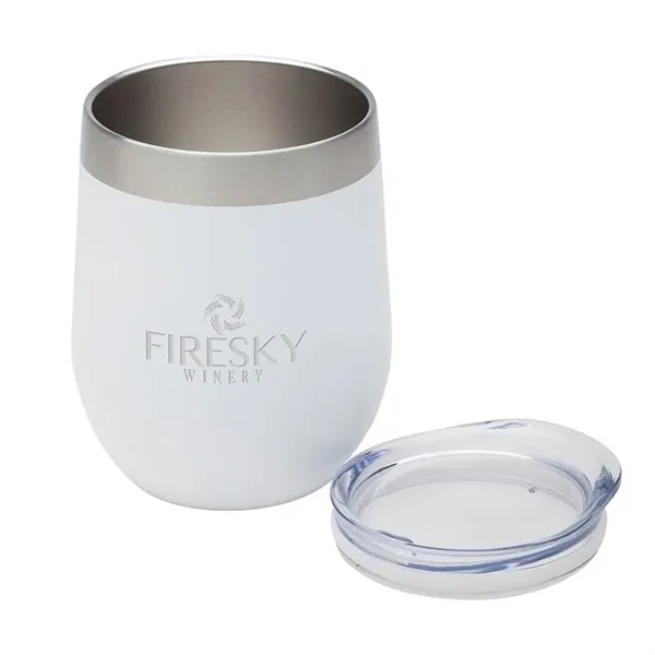 3.25" x 4.5" x 3.12" Brisbane 12-ounce stainless steel wine tumbler... from ASI 67866 Logomark/Valumark