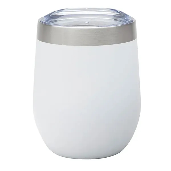 3.25" x 4.5" x 3.12" Brisbane 12-ounce stainless steel wine tumbler... from ASI 67866 Logomark/Valumark