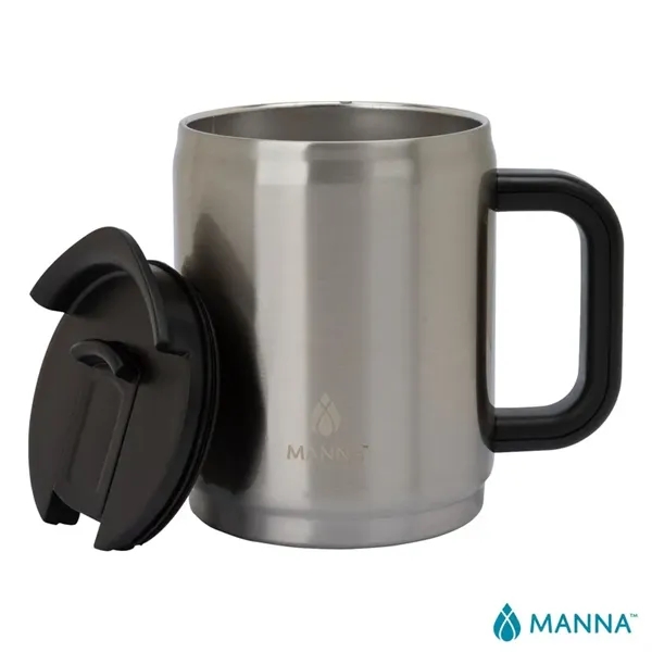 3.62" x 4.62" x 5" Manna™ Boulder 14-ounce double-wall stainless steel... from ASI 67866 Logomark/Valumark