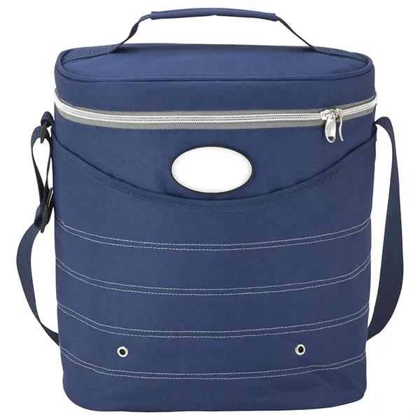 Oval cooler bag; stores 16 cans and designed with PEVA lining;... from ASI 67866 Logomark/Valumark