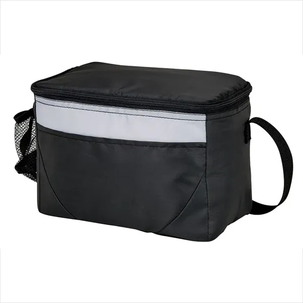 Lunch bag and cooler with 6-can zipper compartment, side mesh pocket,... from ASI 67866 Logomark/Valumark