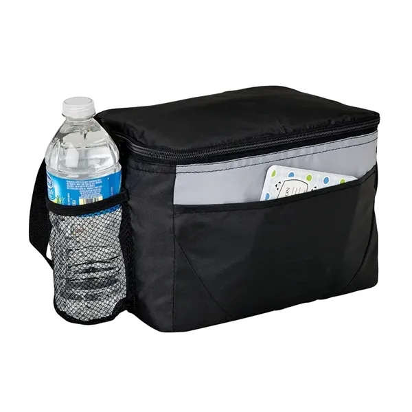 Lunch bag and cooler with 6-can zipper compartment, side mesh pocket,... from ASI 67866 Logomark/Valumark