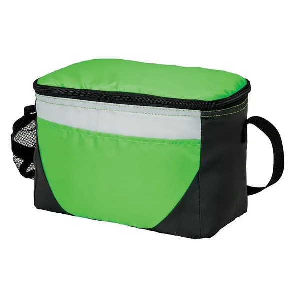 Lunch bag and cooler with 6-can zipper compartment, side mesh pocket,... from ASI 67866 Logomark/Valumark