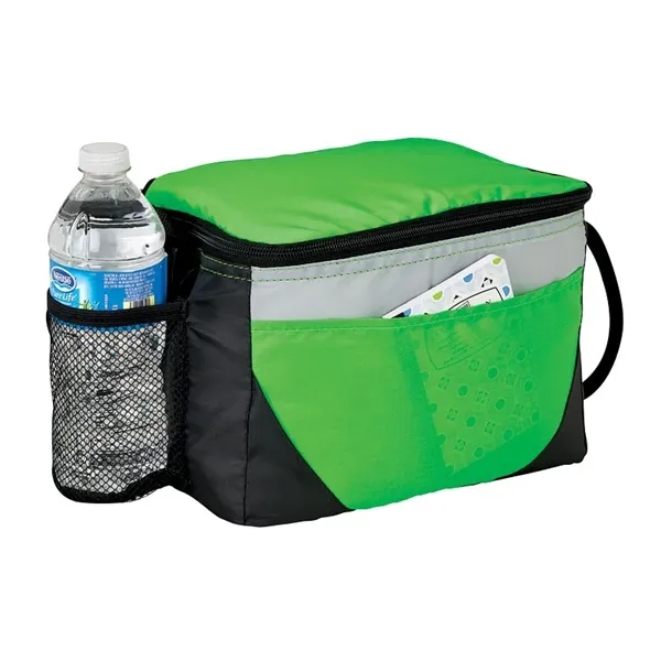 Lunch bag and cooler with 6-can zipper compartment, side mesh pocket,... from ASI 67866 Logomark/Valumark