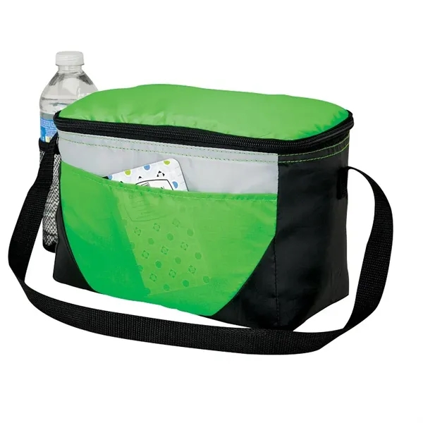 Lunch bag and cooler with 6-can zipper compartment, side mesh pocket,... from ASI 67866 Logomark/Valumark