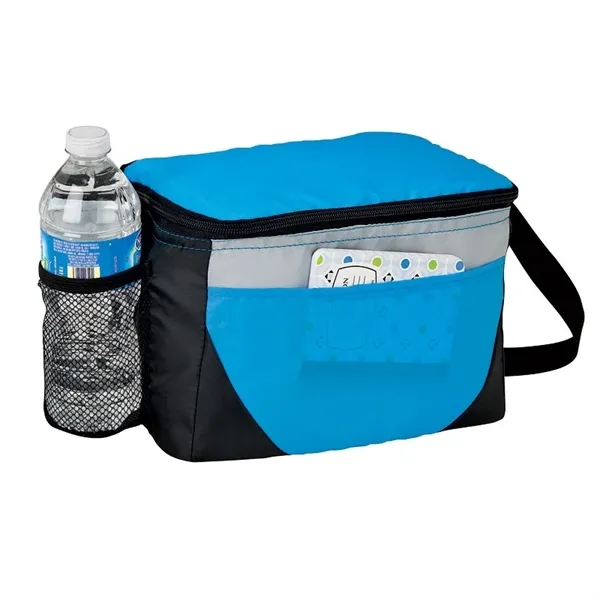Lunch bag and cooler with 6-can zipper compartment, side mesh pocket,... from ASI 67866 Logomark/Valumark