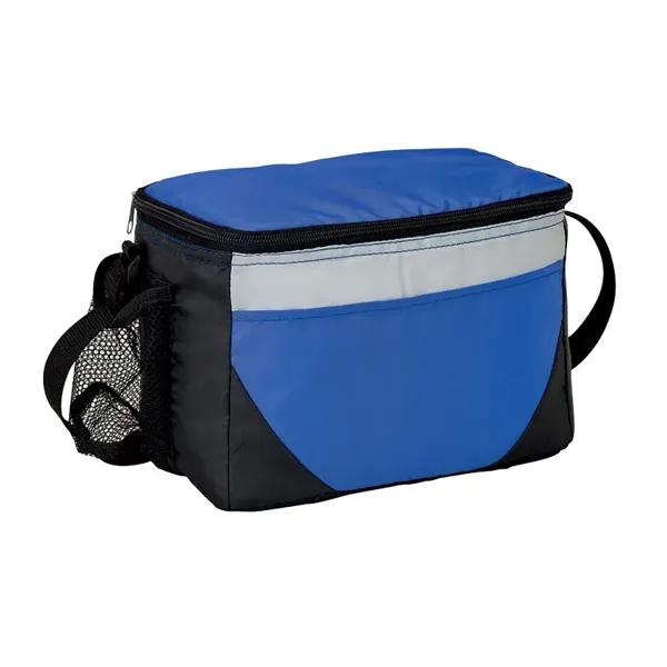 Lunch bag and cooler with 6-can zipper compartment, side mesh pocket,... from ASI 67866 Logomark/Valumark