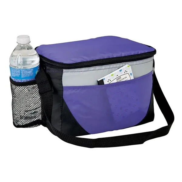 Lunch bag and cooler with 6-can zipper compartment, side mesh pocket,... from ASI 67866 Logomark/Valumark