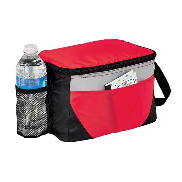 Lunch bag and cooler with 6-can zipper compartment, side mesh pocket,... from ASI 67866 Logomark/Valumark