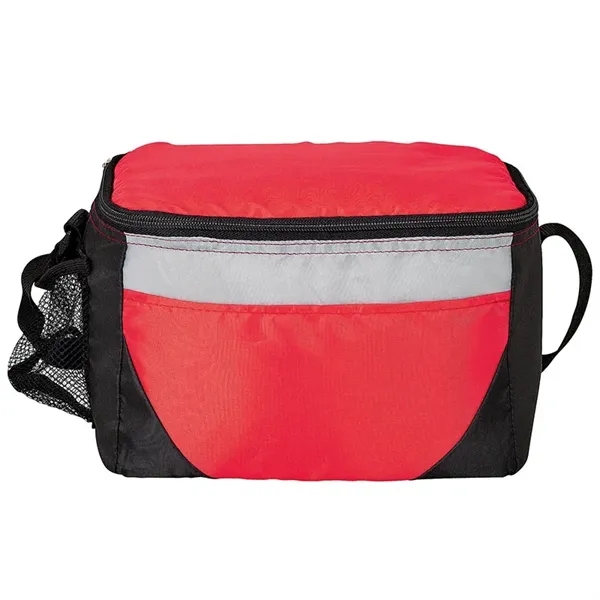 Lunch bag and cooler with 6-can zipper compartment, side mesh pocket,... from ASI 67866 Logomark/Valumark