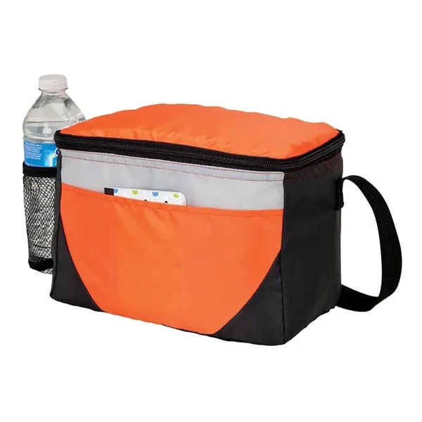 Lunch bag and cooler with 6-can zipper compartment, side mesh pocket,... from ASI 67866 Logomark/Valumark