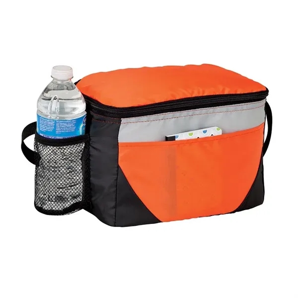 Lunch bag and cooler with 6-can zipper compartment, side mesh pocket,... from ASI 67866 Logomark/Valumark