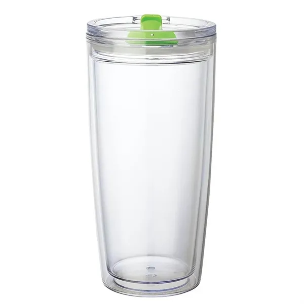 3.5" x 7.38" x 3.62" Passion 22-ounce AS plastic double-wall tumbler... from ASI 67866 Logomark/Valumark / Valumark™