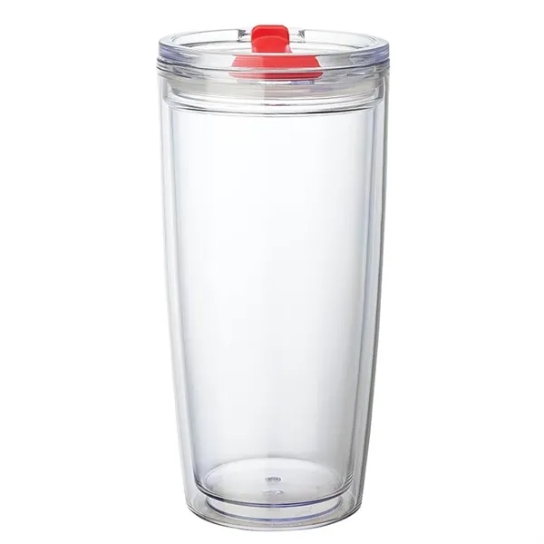 3.5" x 7.38" x 3.62" Passion 22-ounce AS plastic double-wall tumbler... from ASI 67866 Logomark/Valumark / Valumark™