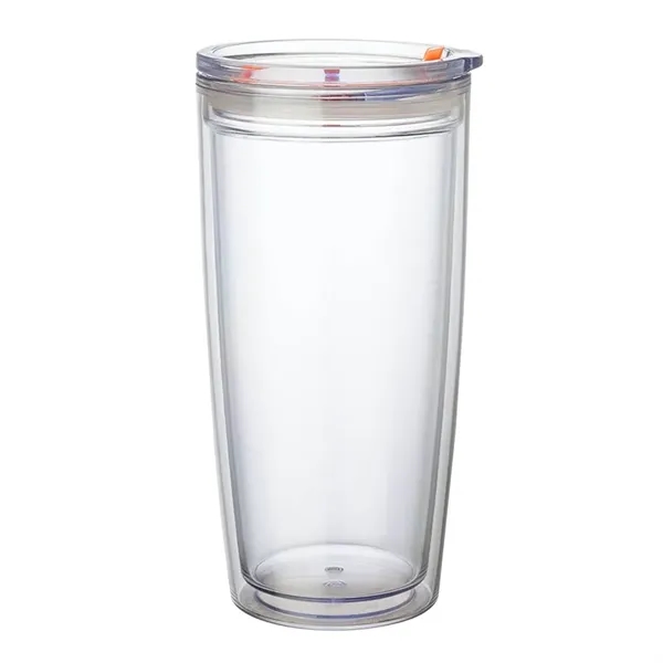 3.5" x 7.38" x 3.62" Passion 22-ounce AS plastic double-wall tumbler... from ASI 67866 Logomark/Valumark / Valumark™