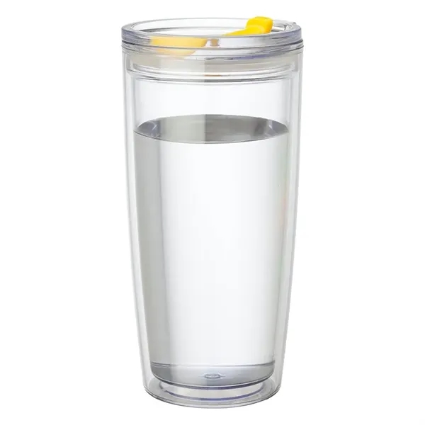 3.5" x 7.38" x 3.62" Passion 22-ounce AS plastic double-wall tumbler... from ASI 67866 Logomark/Valumark / Valumark™